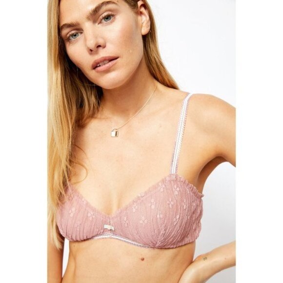 NWT Free People Gabriella Bralette Pixie Nude Pink Bra Size Small and XS Boho - Picture 3 of 7